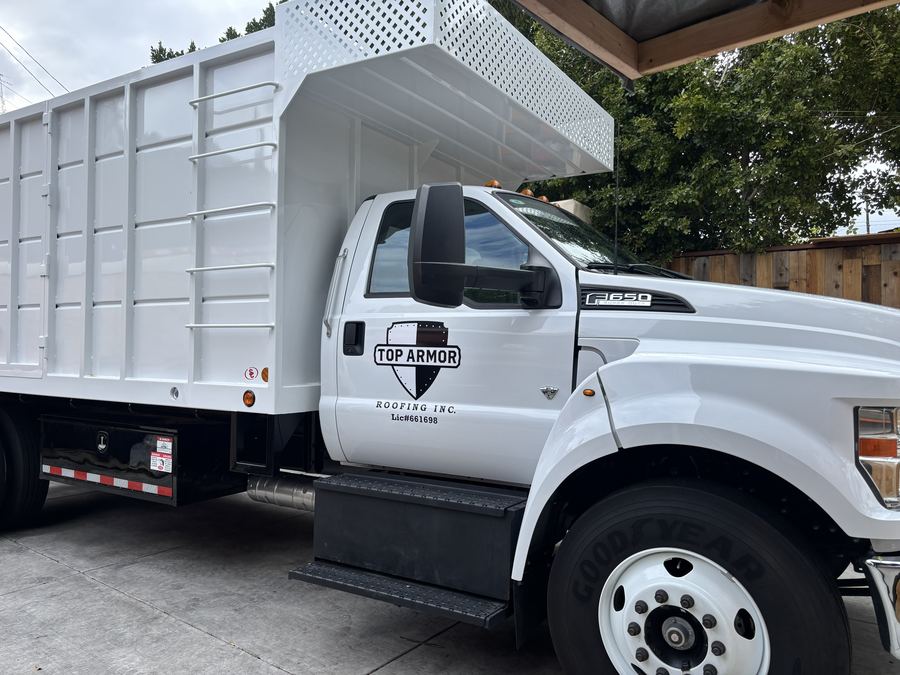 Top Armor F-650 dump truck